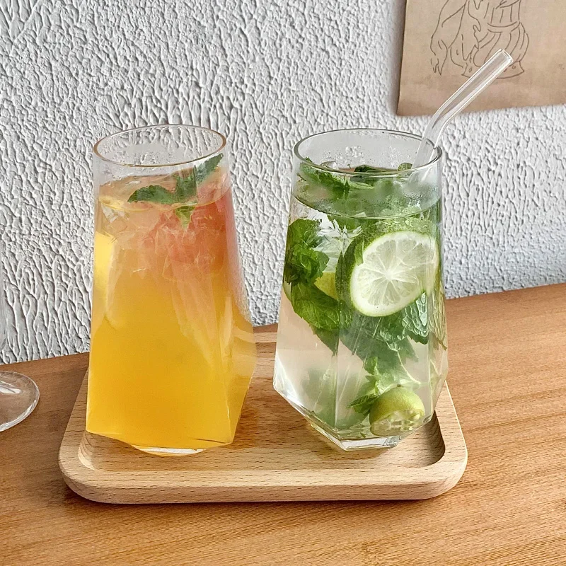 

Instagram Wind Lingjiao Glass Cup Internet Famous Restaurant Fruit Tea Cup Soda Bubble Water Cup Cold Beverage Cup Drinking Cup