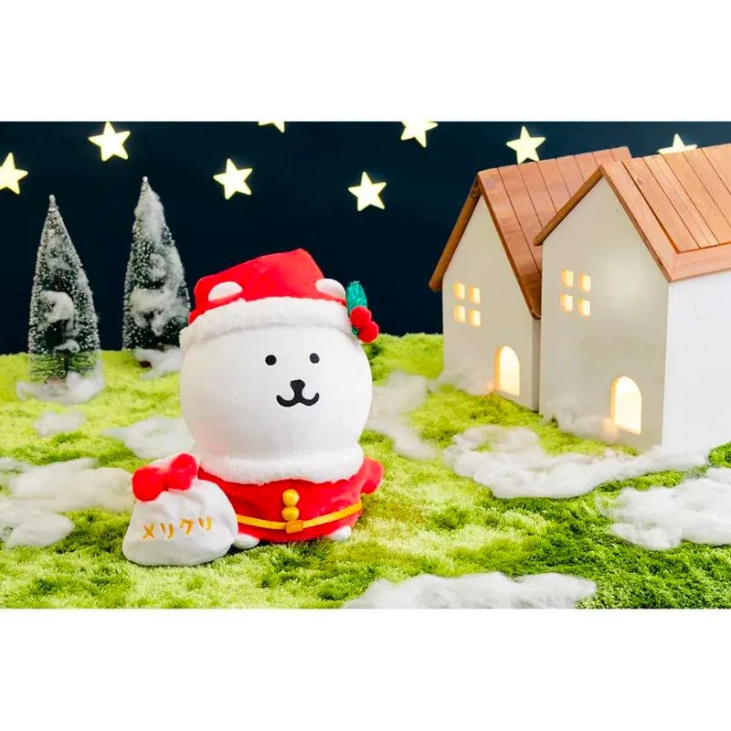 25cm New Self Deprecating Bear Chiikawa Christmas Anime Kawaii Santa Claus Doll Girl Pillow Cartoon Plush Ornaments Toy Gift