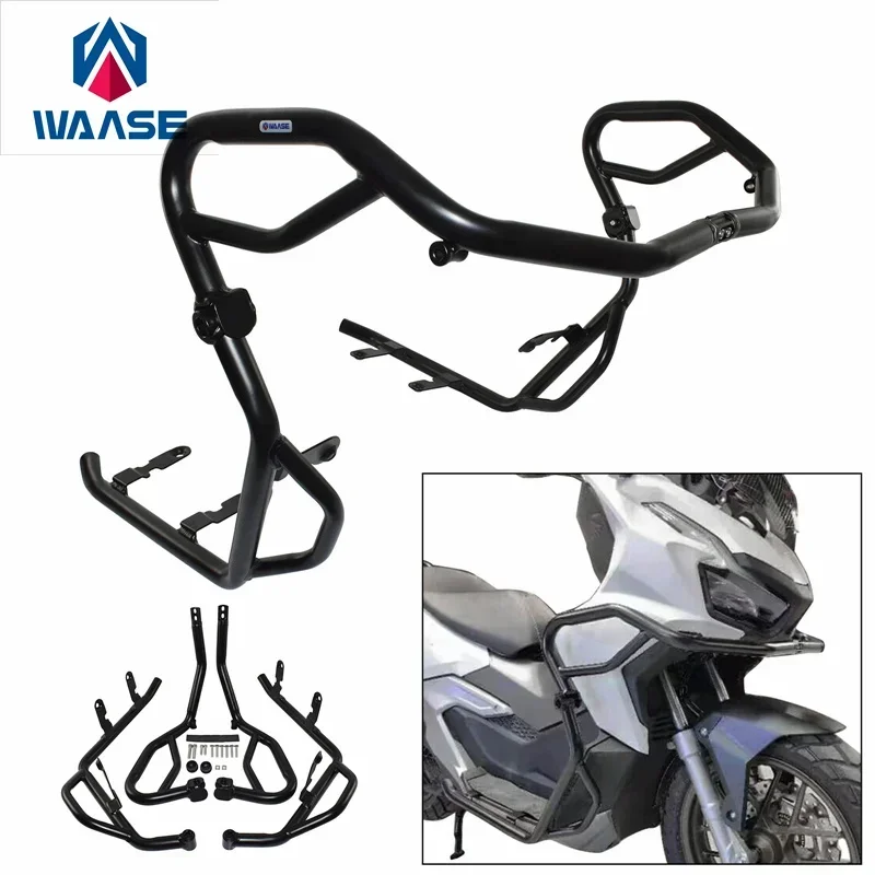 WAASE Voorste Motor Bumper Guard Frash Stunt Kooi Crash Bar Motor Frame Kuip Protector Voor Honda ADV 160 ADV 160 2022-2024