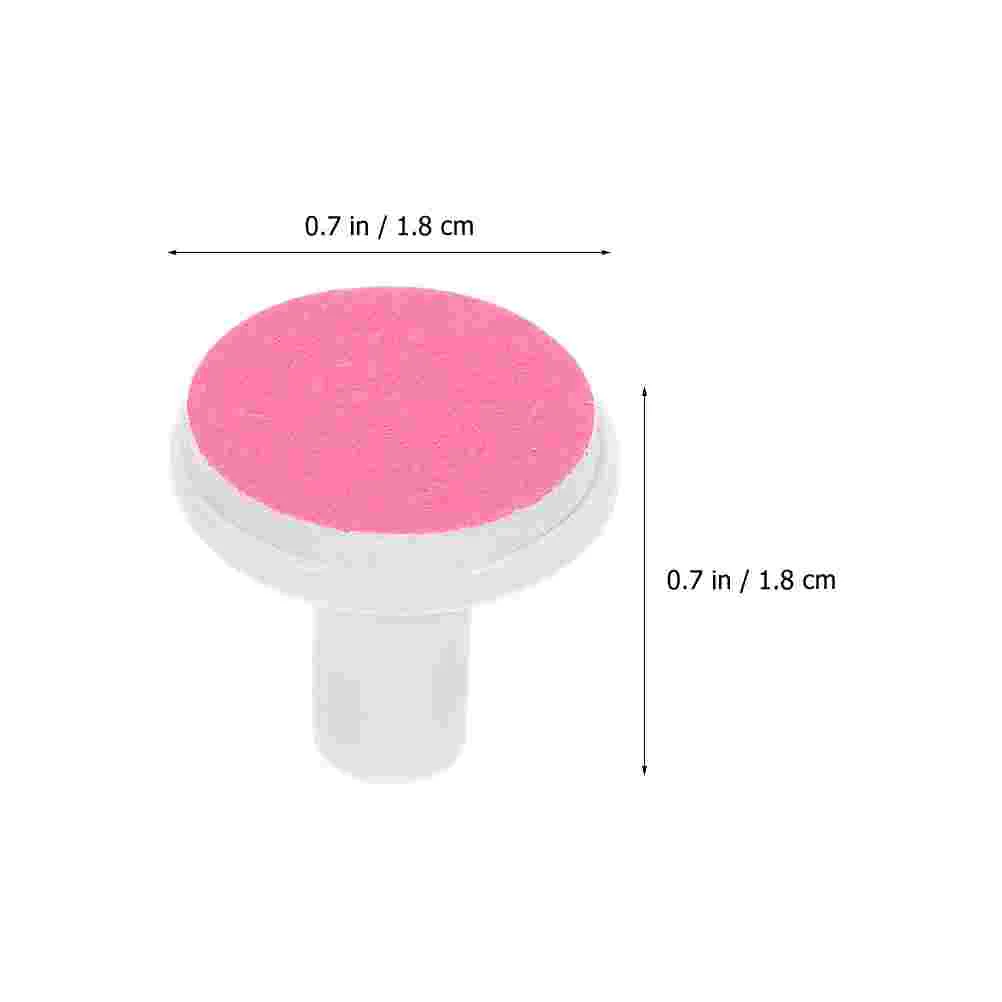 24 Pcs Electric Trimmer Nail Polisher Replacement Head Pads for Toddler File Baby Gel Drill Infant Red