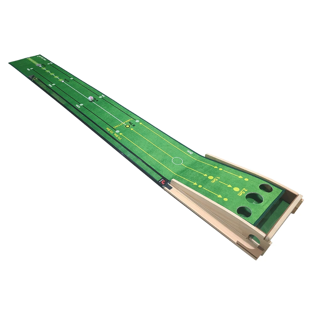 جديد Thr السرو الخشب جولف وضع ممارسة حصيرة مضرب حصيرة عودة صامتة 329 الأخضر