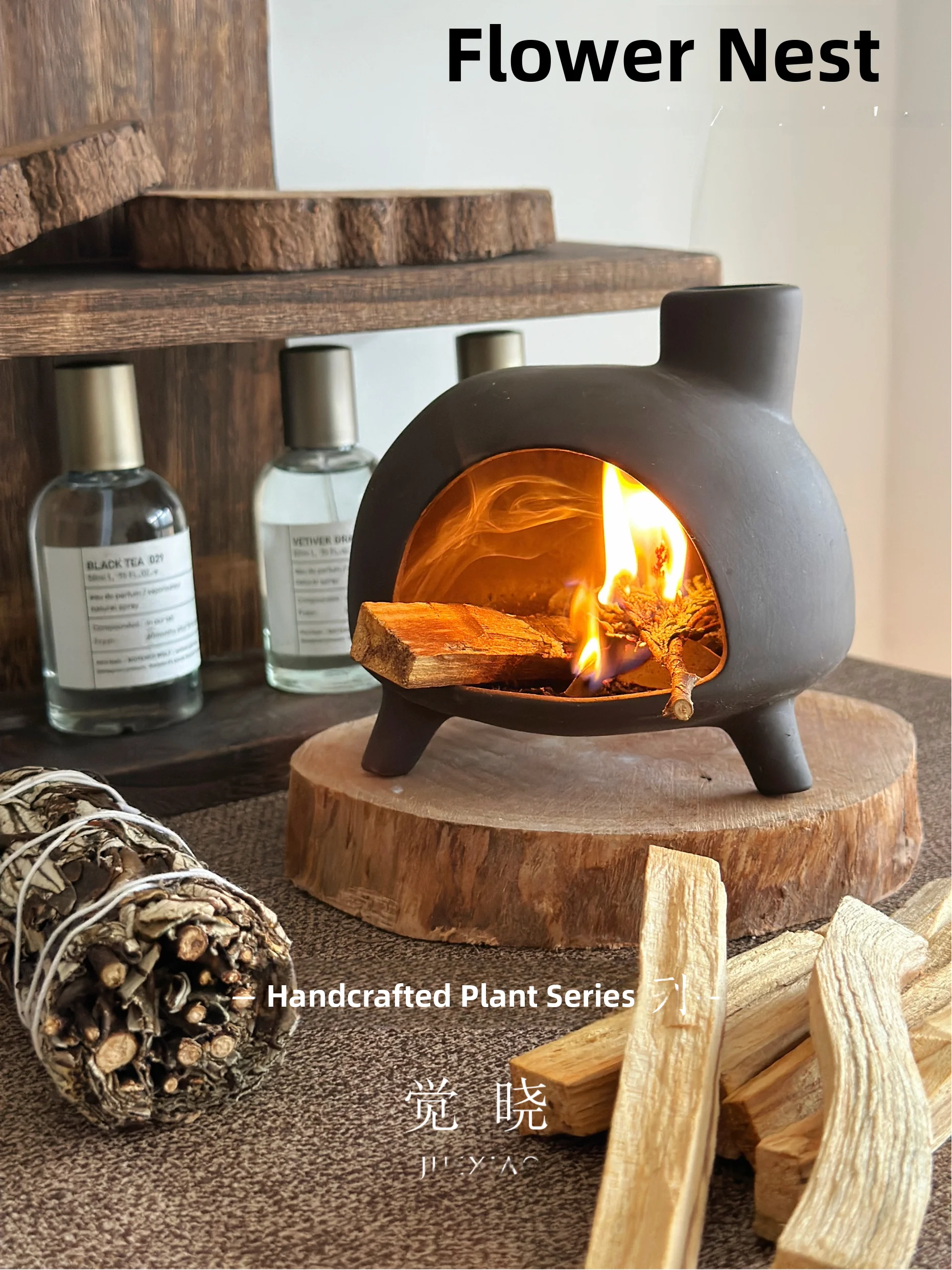 

New Chinese Sle Handmade Cerc Incense Burner Yoga Ce Desktop Decoration Retro Surface Treaent Home Fraance