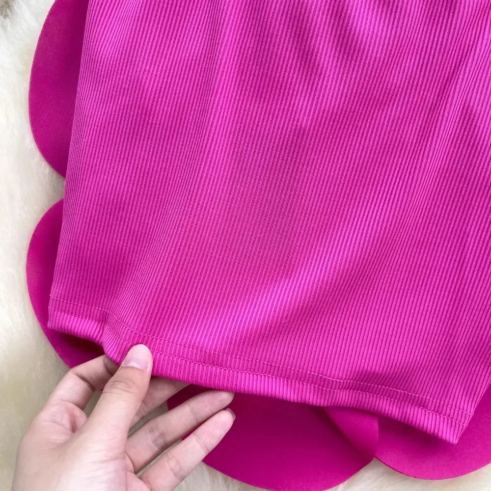 Women Elegant Chic slip Three-dimensional Flower crop Top Slim vintage Sexy tank Top summer sweet Beach Camis