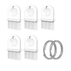 5pcs Universal Paper Towel Dispenser Key Plug and Play Metal Toilet Tissue Dispenser Key with Rings Bathroom Accessories White