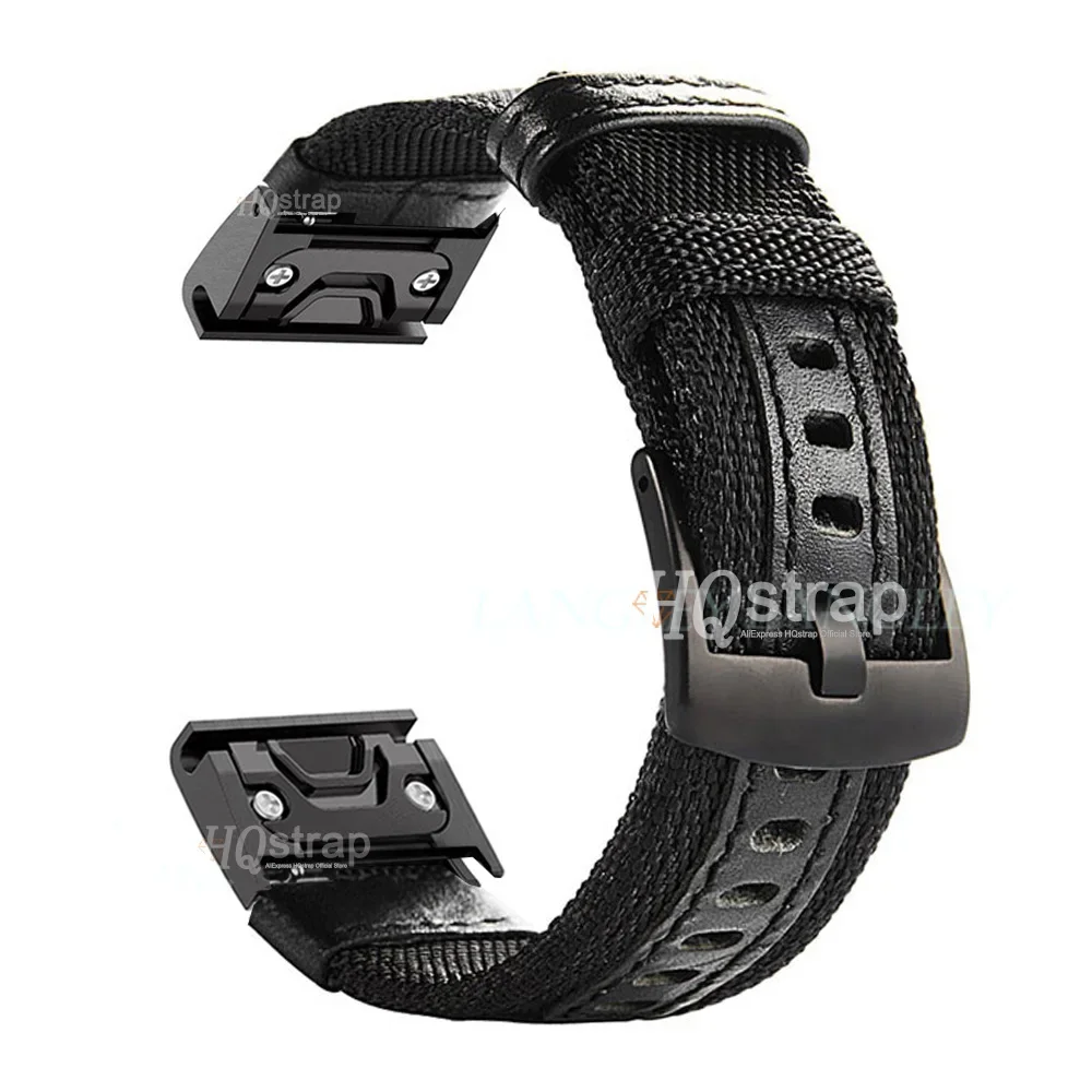 Nylonowy pasek do zegarka dla Garmin Fenix 7 6X 6S 6 Pro 5X 5 5S 3hr bransoletka pas dla Garmin Band 22mm 26mm Sport nadgarstek akcesoria