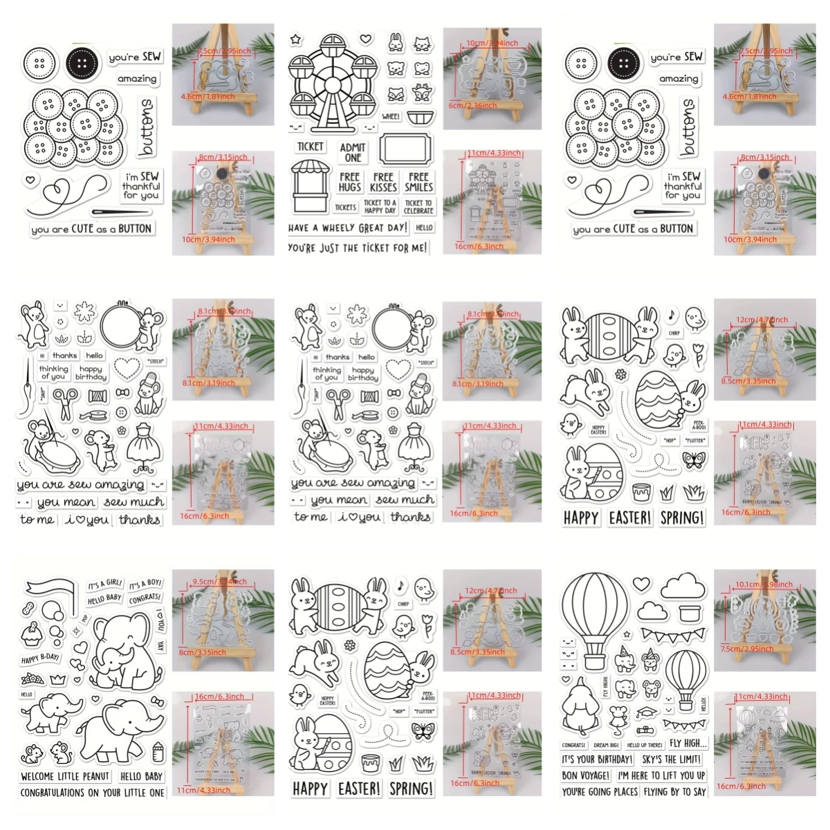 Valentine\'s Day Cute Elephant Transparent Mold Metal Cutting Dies and Stamps For Scrapbooking Dies Craft Stencil Embossing Craft