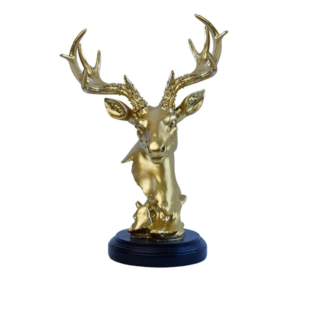

Art Craft Resin Deer Ornament Minimalist Modern Animal Sculpture Decorative Miniatures Figurine Entrance