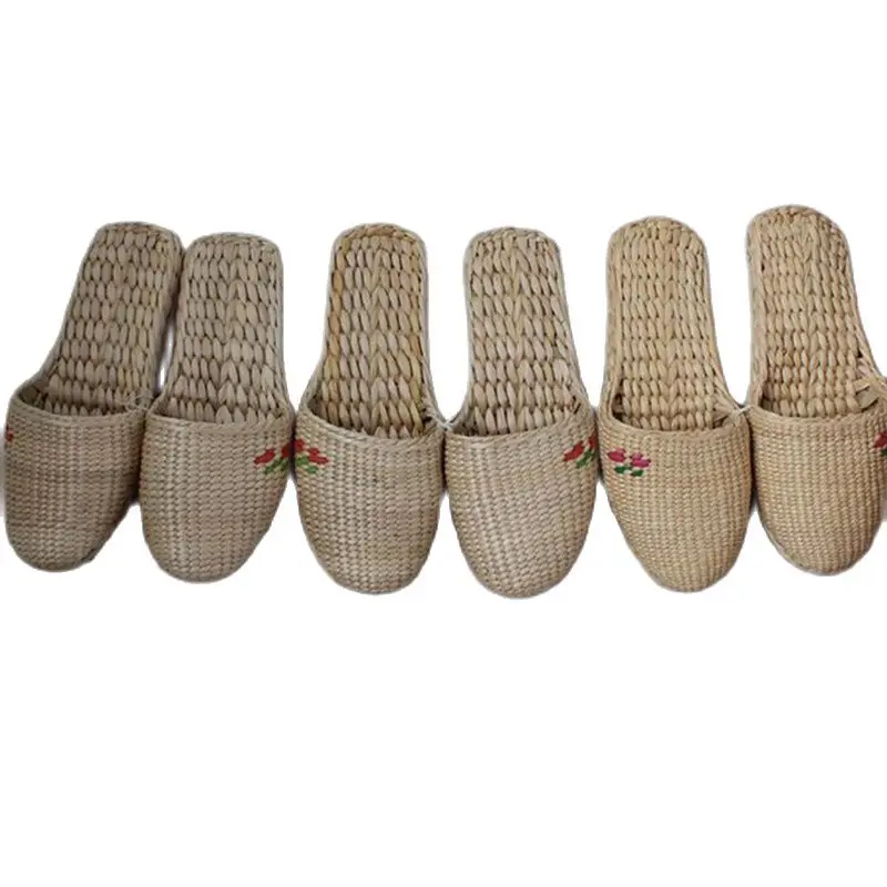 NEW Linen sandals COSPLAY hand-woven men's and women's summer retro home comfort non-slip couple beach slippers