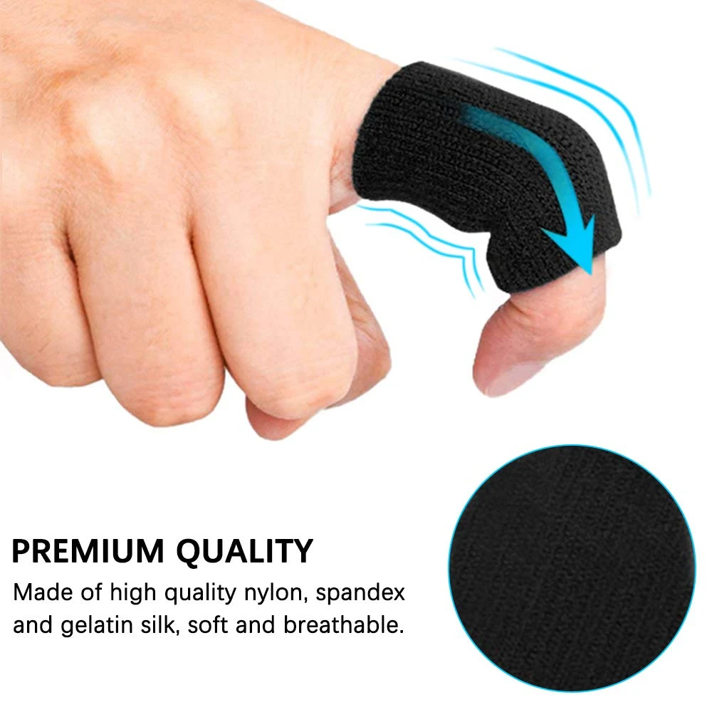 10Pcs Sports Finger Splint Guard Finger Protector Sleeve Support Golf Basketball Sports Aid Arthritis Band Wraps Finger Sleeves