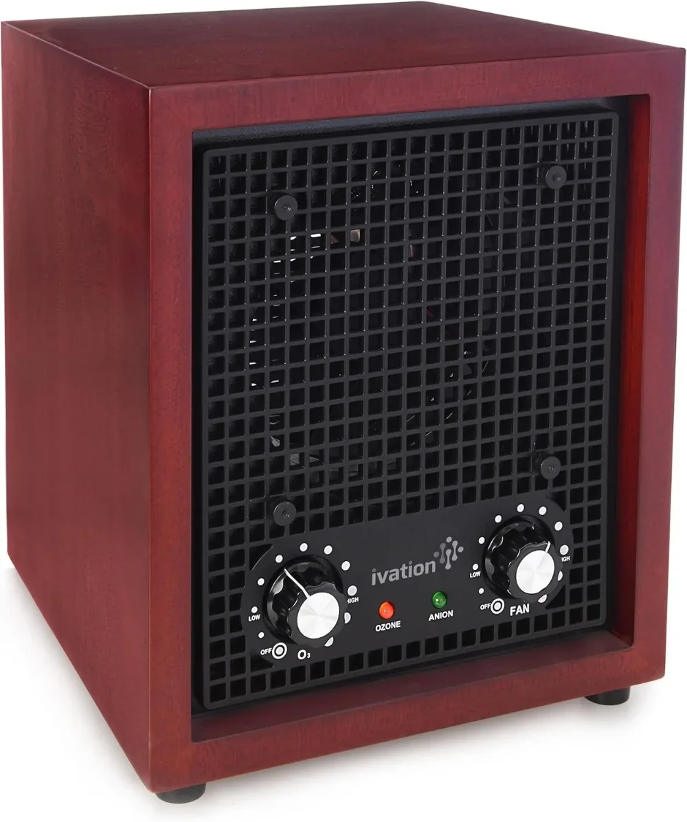 Ozone Generator Air Purifier Ionizer & Deodorizer -Purifies Up to 3,500 Sq/Ft Great for Dust Pollen Pets Smoke & More Cherry