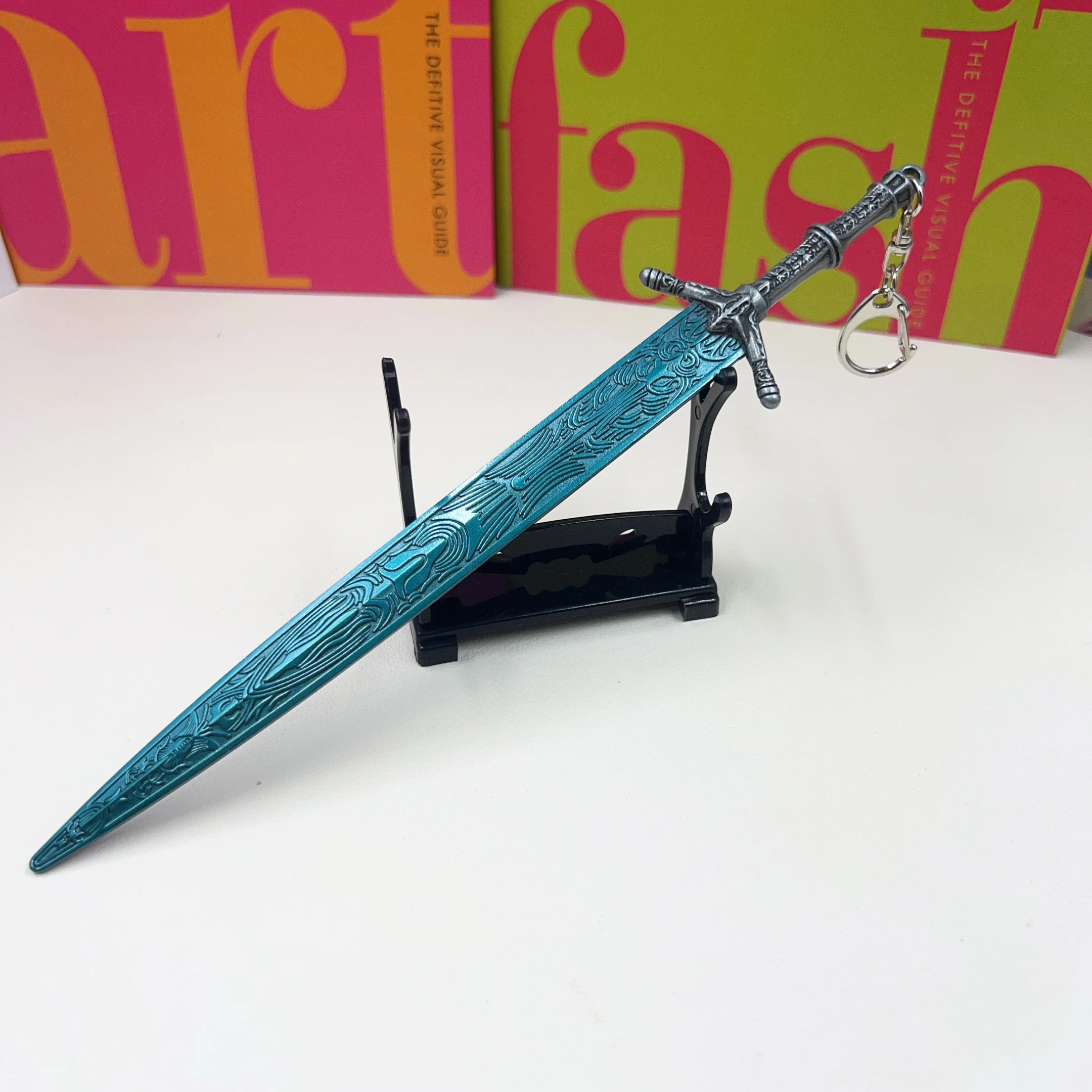 22cm | Épée au clair de lune Ludwig, 30cm, périphérie de jeu ER japonais, rivières de sang, modèle Katana en métal, artisanat de bureau, jouets, Collections