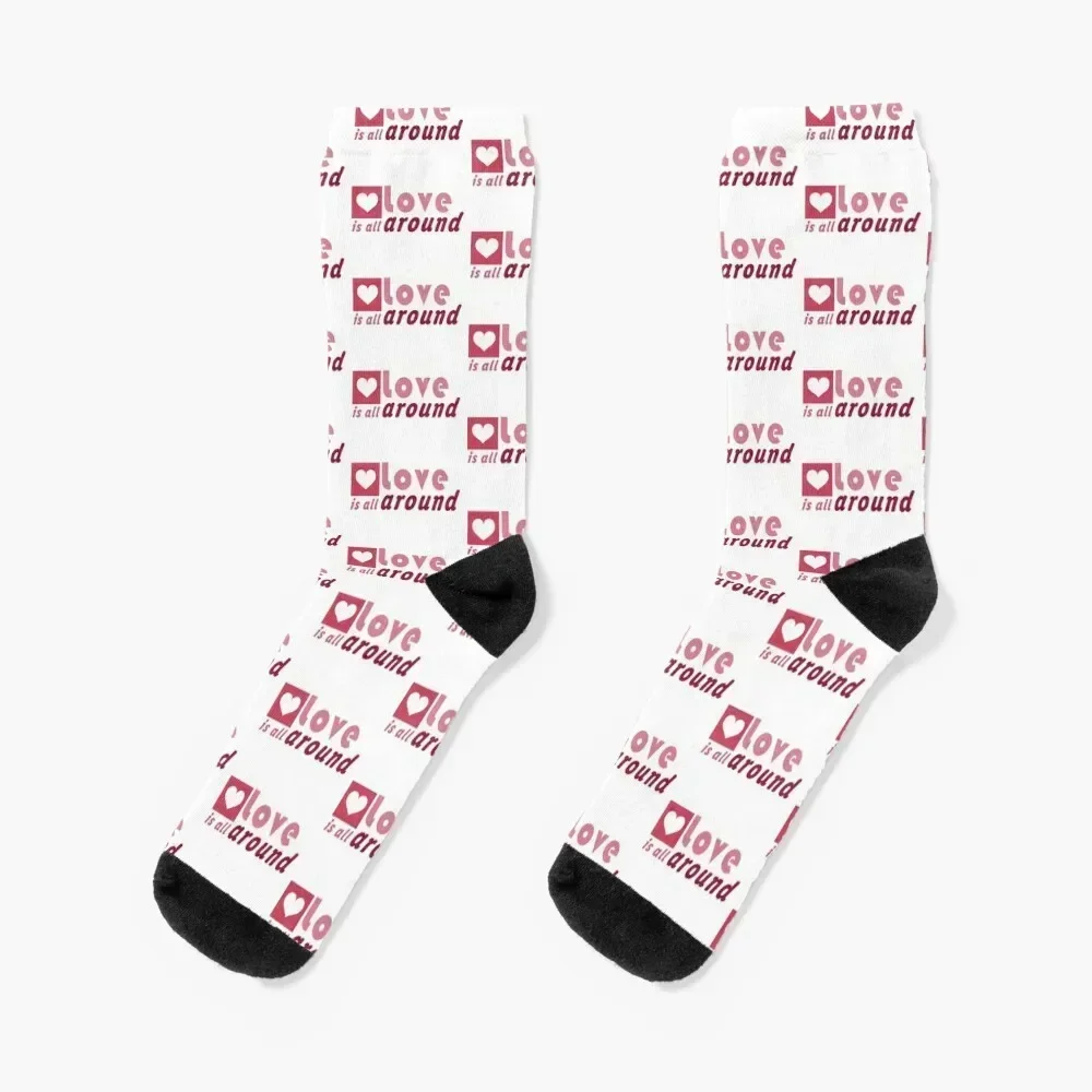 Love is all around Socks happy winter gifts Crossfit Ladies Socks Men's