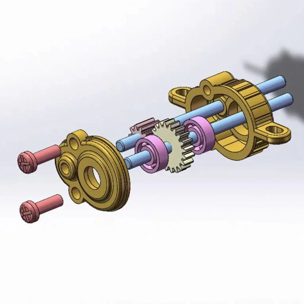 Micro Static Modification Gearbox DIY 1/87 1/72 1/64 Ball Bearing Transfer Case Gearbox