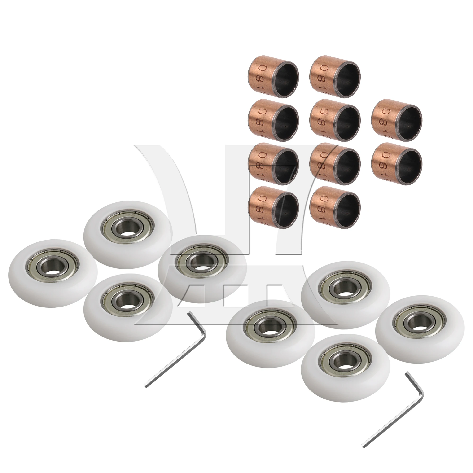 

Ball Bearing Pulley Roller Wheel 182.98LBS w/ Bushing for Window Door Pack of 18