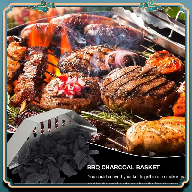 

Latest Charcoal Basket Stainless Steel Char Holder, Charcoal Container Contoured Carbon Briquet Grilling Baskets(2 Pieces)