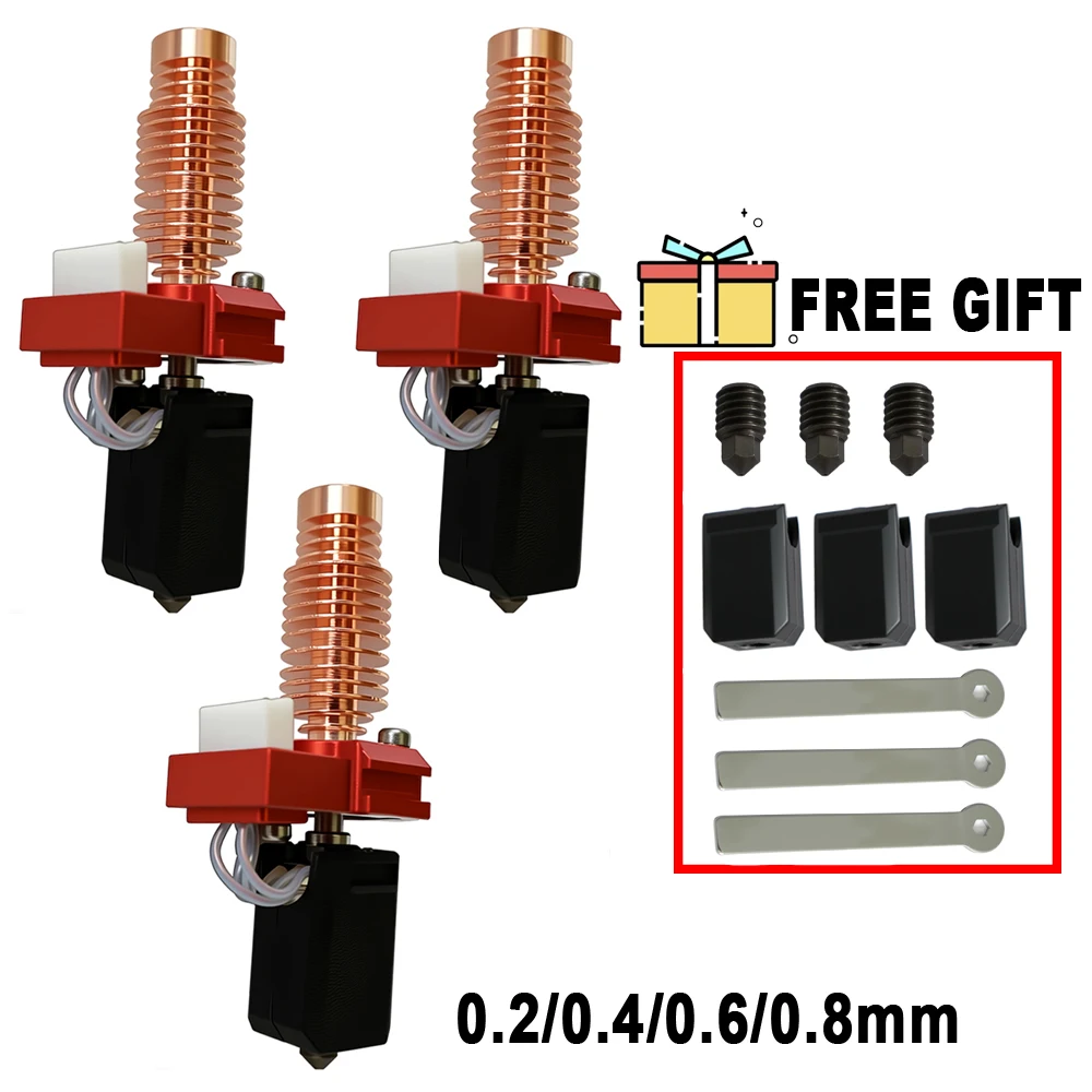 Latest Upgraded Hotend Kit for Flashforge Adventurer 5M/5M Pro Hotend AD5M Nozzle Kit Ceramic Heating Block & Hard Steel Nozzle