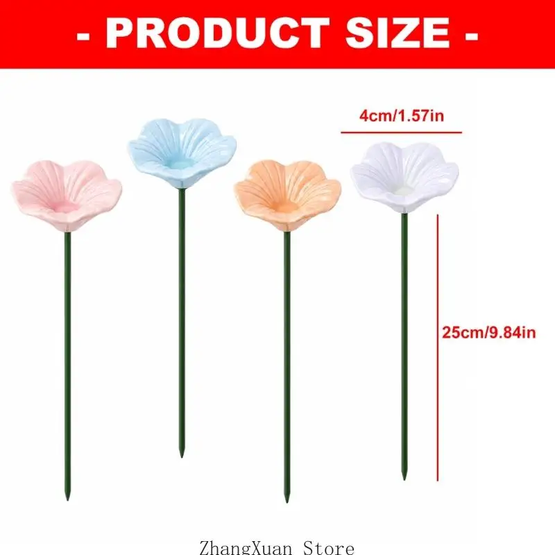 Reflektierende Keramik-Blumenstecker mit erhabenen für Gartenpräsentationen, 3 x – Detail 6