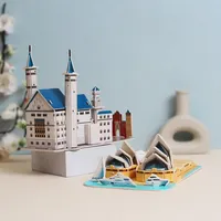 Creative DIY 3D Paper Card Puzzle Building Model Assembly Kids Handmade Jigsaw Room Decorations Educational Toys