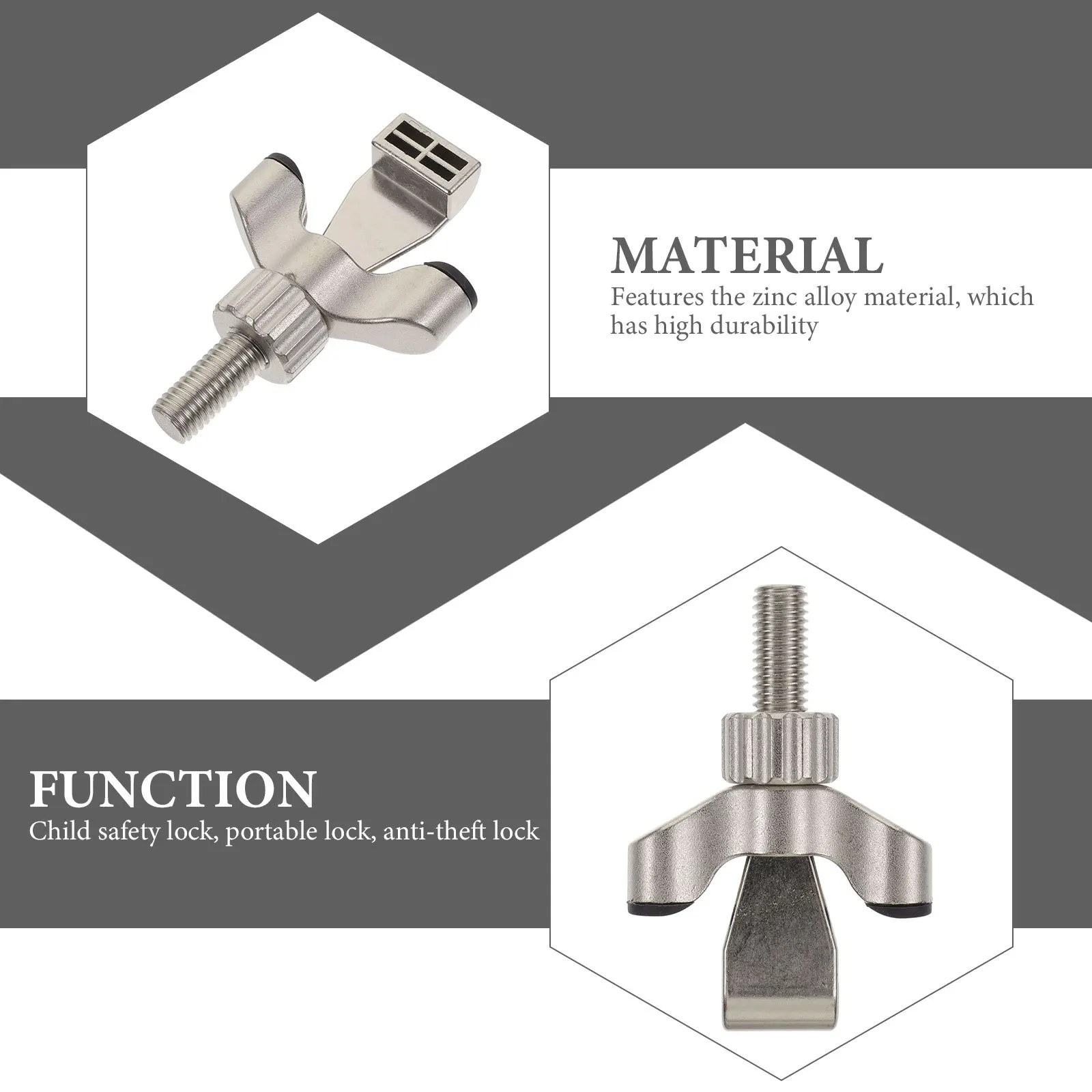 

Portable Door Lock Zinc Alloy Travel Hotel Security Lock Compact Door Safety Stopper for Home School Dormitory