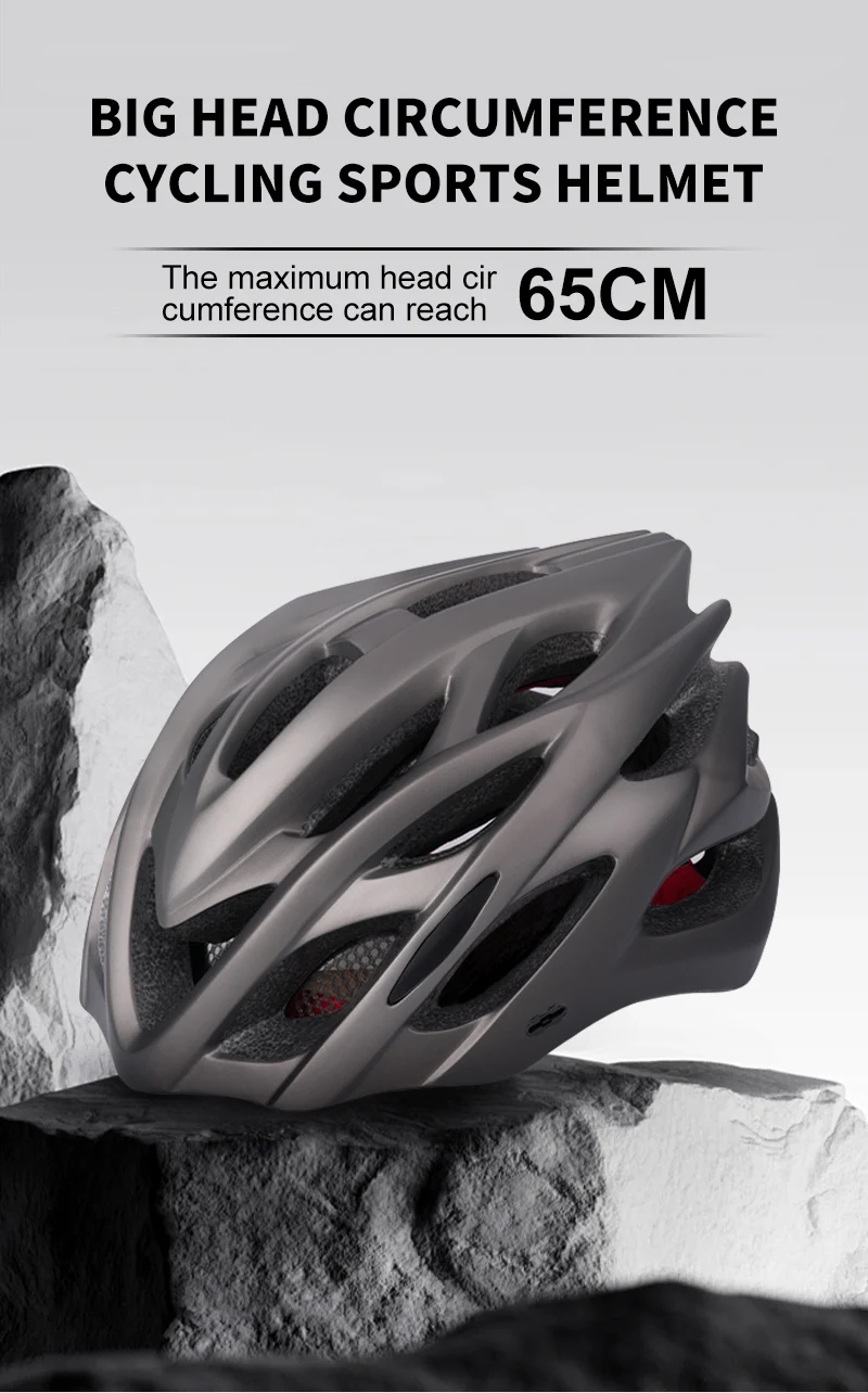 Horntour Großer Kopfumfang 65 cm Fahrradhelm Reiten Licht Racing Straße Fahrradhelm Männer Frauen Outdoor Bicicleta Helm – Detail 1