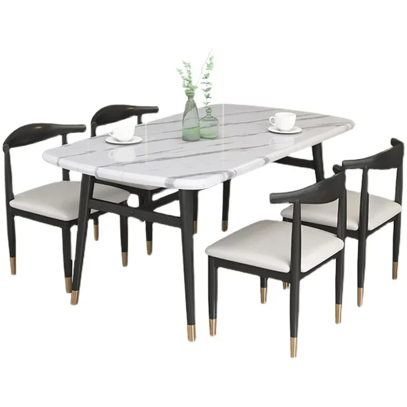 

Square Luxury Dining Table Nordic White Modern Legs Metal Waterproof Coffee Table Living Room High Muebles De Cocina Furniture