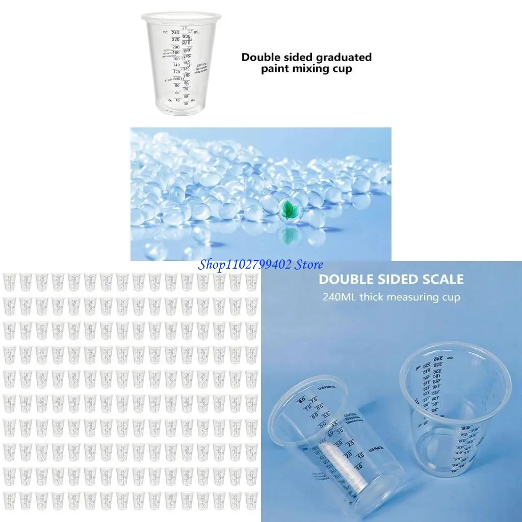 

547F Flexible Measuring Cups with Double Side for Accuracy Paint and Resin Mixing