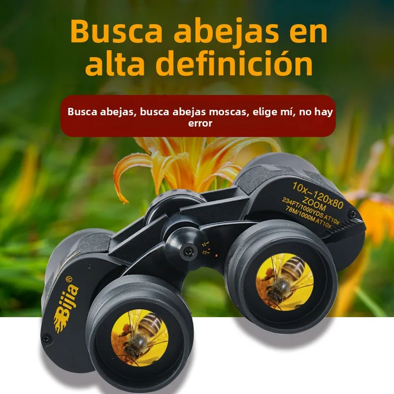 Binoculares Profesionales de Mano Bijia para Observación de Abejas, Visión Nocturna con Zoom de 100x y Alcance de 10 km, Tele...