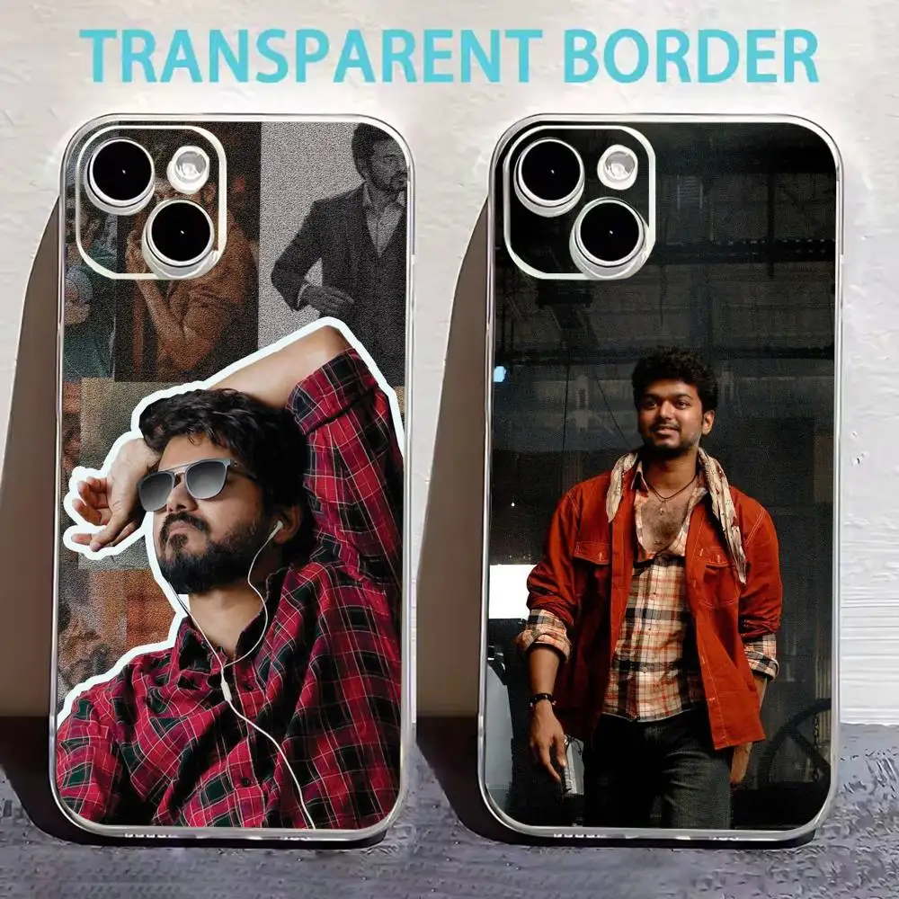 

T-ThalaPathy Actor V-Vijay Phone Case For iPhone17,16,15,14,13,12,11 Plus,Pro Max Soft Transparent Cover