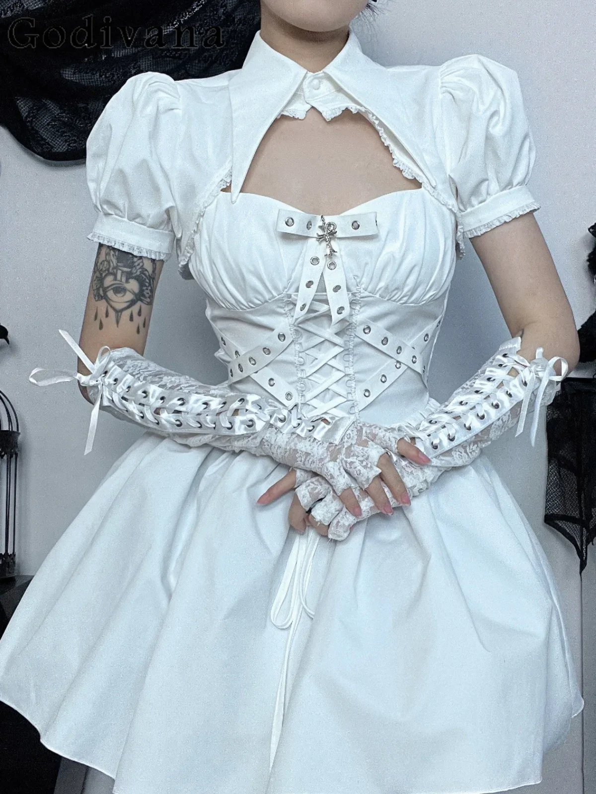 

Halloween Costume Goth Dress Lolita Subculture Blouse Set Two-piece Sexy Dress