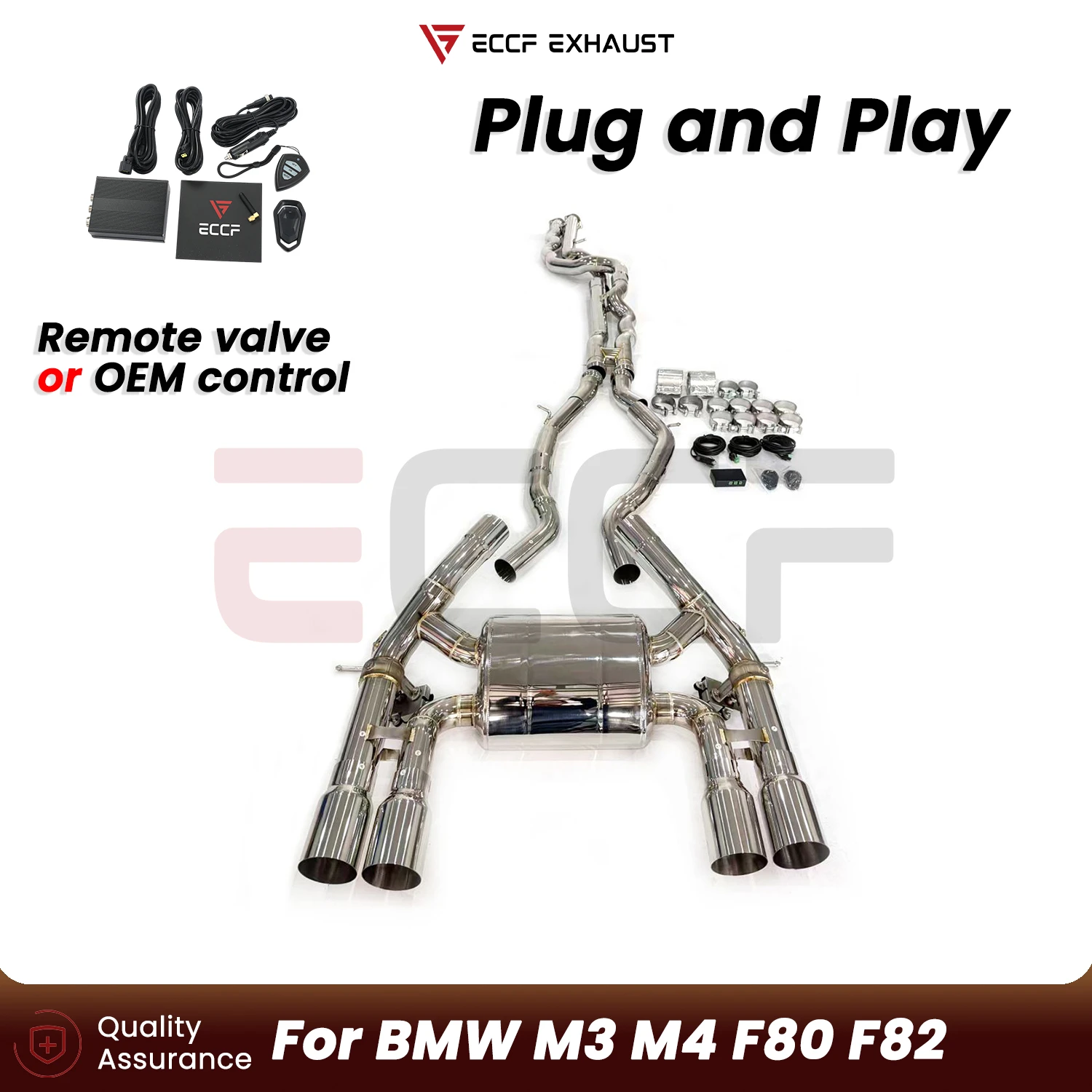 

Aggressive Exhaust Sound T304 Stainless Steel Catback Exhaust FOR BMW M3 M4 F80 F82 Twisted tube design Plug and Play