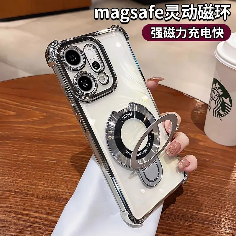 Case For OPPO Reno 14 Pro 14F 14FS 5G Bracket Magsafe Luxury