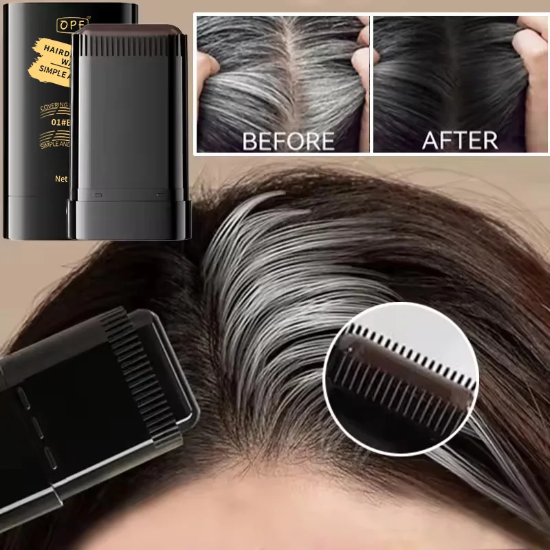 20g Quick Hair Dye Stick - Permanent Coverage, Long-Lasting Effect, Portable Applicator Brush Design, Touch Up the Color at Home
