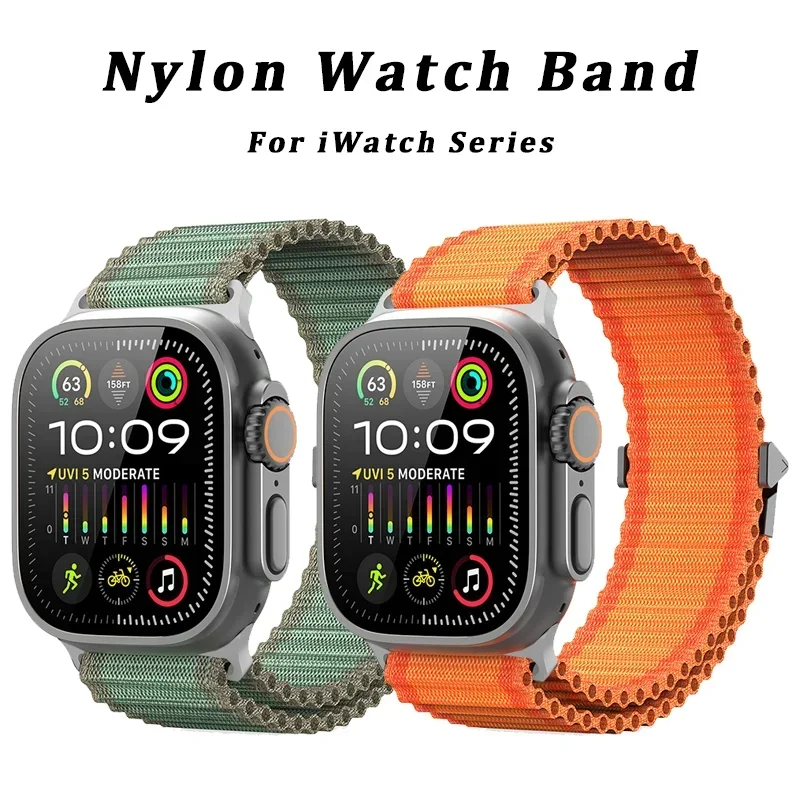 

Nylon Straps for Apple Watch Ultra 2 Band 49mm 44mm 45mm 46mm 42mm Alpine Loop belt bracelet iWatch series 10 9 7 8 6 se Bands