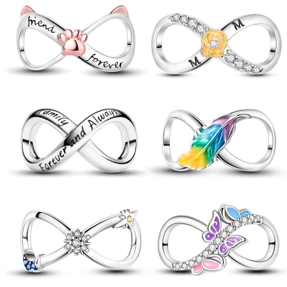 

Бусины любви из серебра 925 пробы с бесконечными милыми когтями для изготовления оригинального браслета 2024, ожерелья, ювелирных изделий