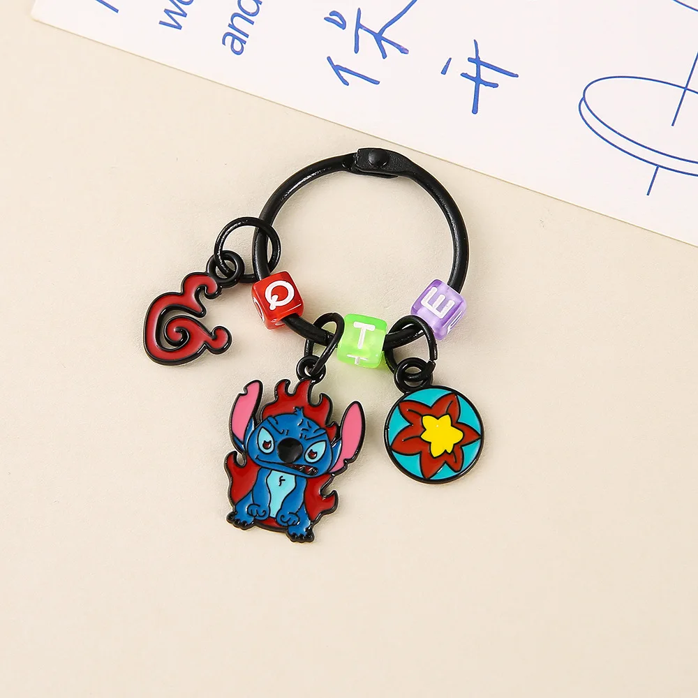 การ์ตูนดิสนีย์น่ารัก Stitch Key CHAIN สาวกระเป๋าจี้สเปรย์ Lilo & Stitch Key CHAIN อุปกรณ์เสริมของขวัญวันเกิดเด็ก