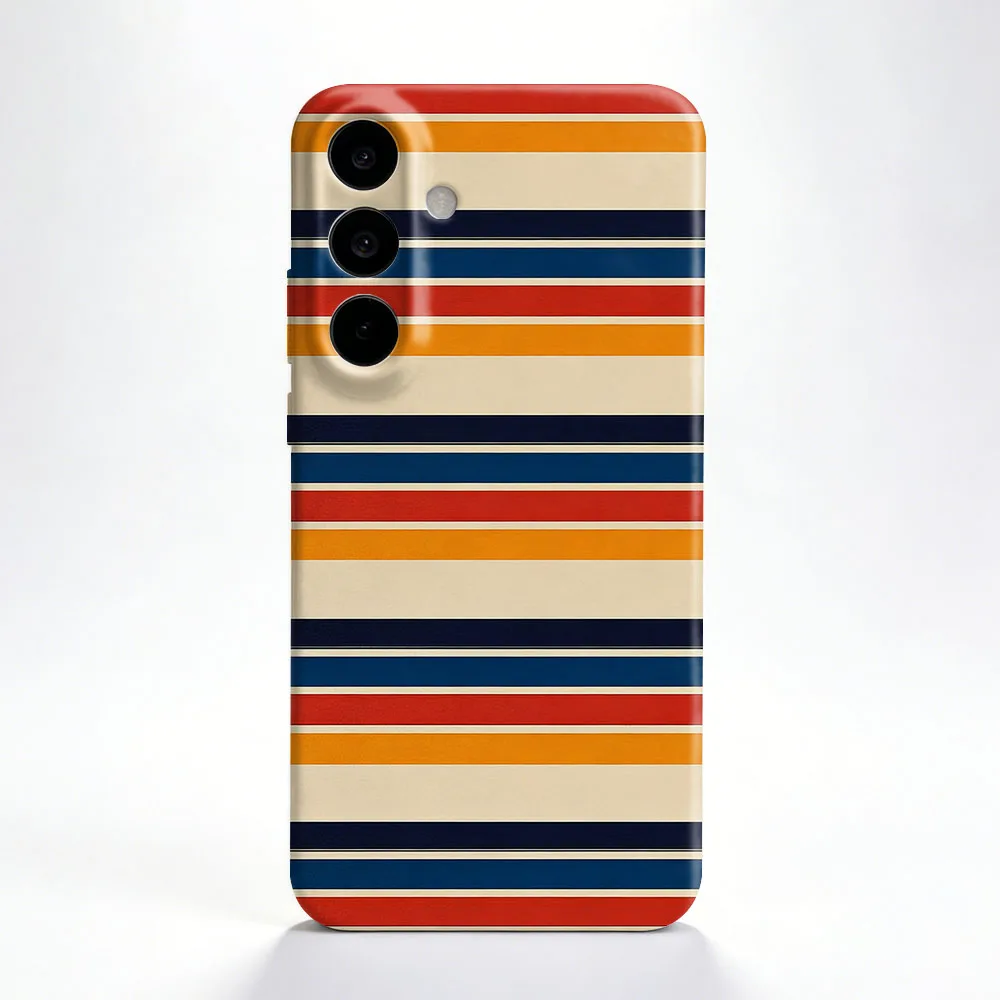 Colorful Stripe Pattern Case For Samsung S26 S25 S24 S23 S22 Plus S21 Ultra Edge S23 S24 S25 FE Hard PC Shockproof Phone Cover