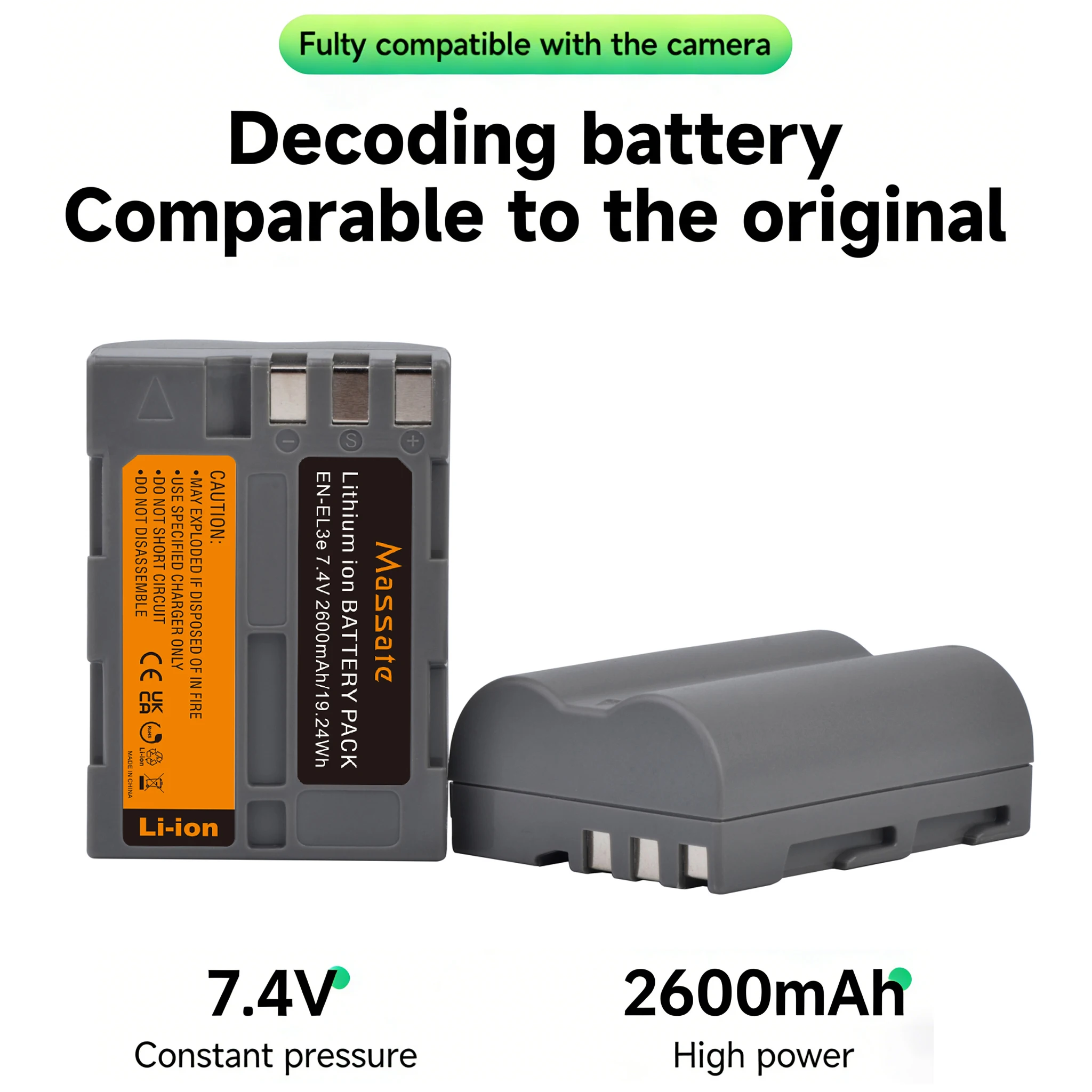 Massate EN-EL14 EN-EL15 EN-EL25 EN-EL3E ENEL14 ENEL15C ENEL25 ENEL3E EN-EL14a EN EL25Camera Battery For Nikon Series Camera
