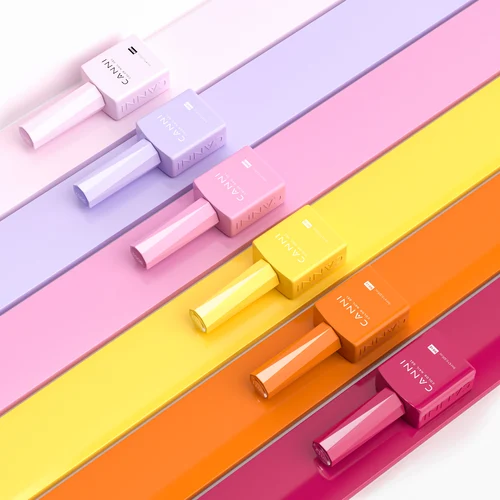 Imagen 2 del producto CANNI-Juego de esmalte de uñas en Gel, sin HEMA mejorado, uñas de verano, textura suave, capa superior ultrabrillante, Gel pigmentado, Gel UV LED