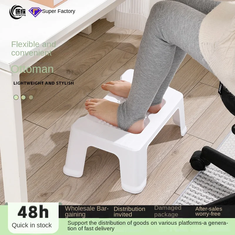 Artisan Office Footstool Anti-twisting Legs Adjustable Design Footstool Double Massage Footrests