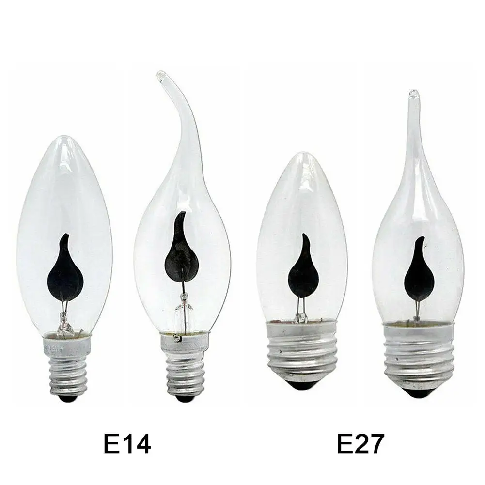 E27 E14 Flame Light Bulb Flame Effect Flicker Candle Light Bulb Home Decoration Emulation Fire Lighting Vintage 220V Candle Bulb