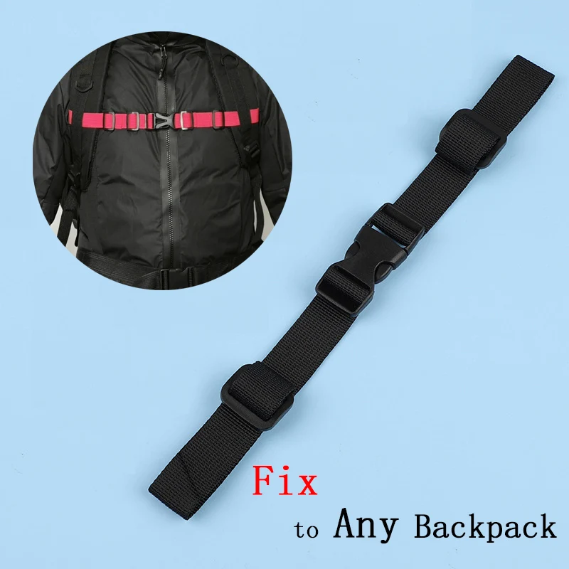 Robuster, verstellbarer Brustbeingurt für Rucksack, Brustgurt für Rucksack, abnehmbarer Brustgurt mit Schnellverschluss-Schnalle