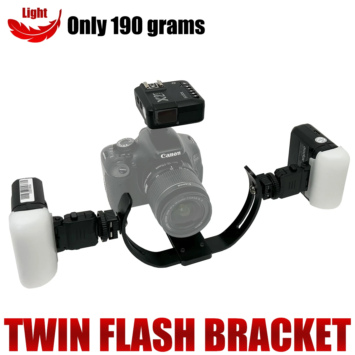 New Macro And Dental Photography SLR DSLR Camera Twin Flash Bracket With Godox Flash And Godox Flash Trigger For Dentist