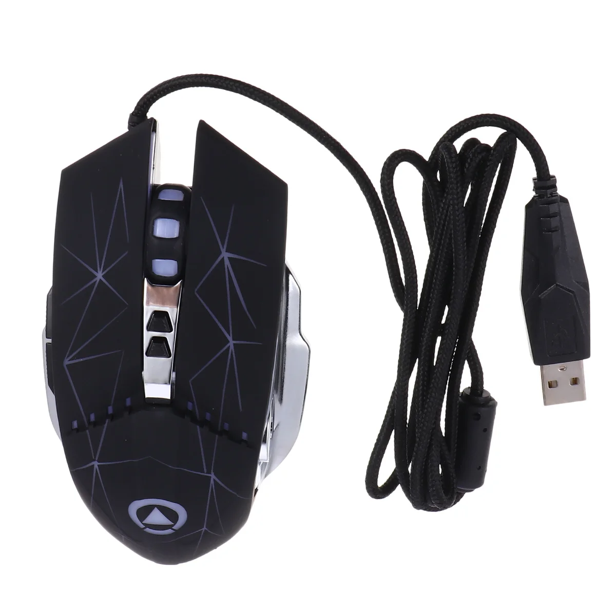 USB Mechanical Mouse Wired Silent Gaming Mouse Colorful Breathing LED Light Fast Response Durable Computer Mice