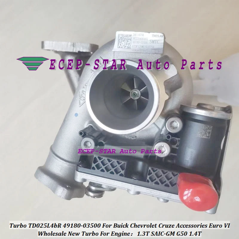 

ww Turbocharger +Solenoid Valve Turbo TD025L4bR 49180-03500 For Buick 1.3T SAIC-GM G50 1.4T For Chevrolet Cruze Accessories Euro