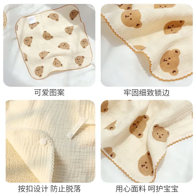 Cotton Baby Face Towel Newborn Baby Items 4 Layer Muslin Baby Bibs Handkerchief Soft Saliva Towel Triangle Feeding Burp Cloths