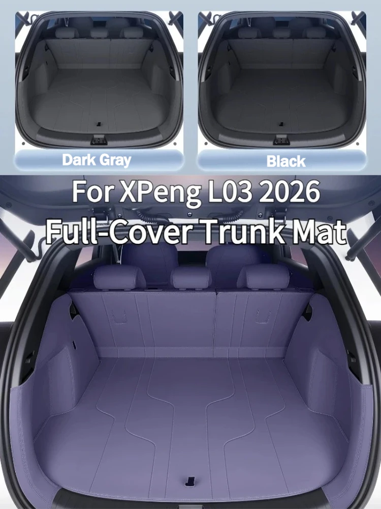 Cargo Liner For XPeng MONA L03 2026 Full-Coverage Trunk Mat Leather Waterproof Wear-Resistant Protector Car Interior Accessories