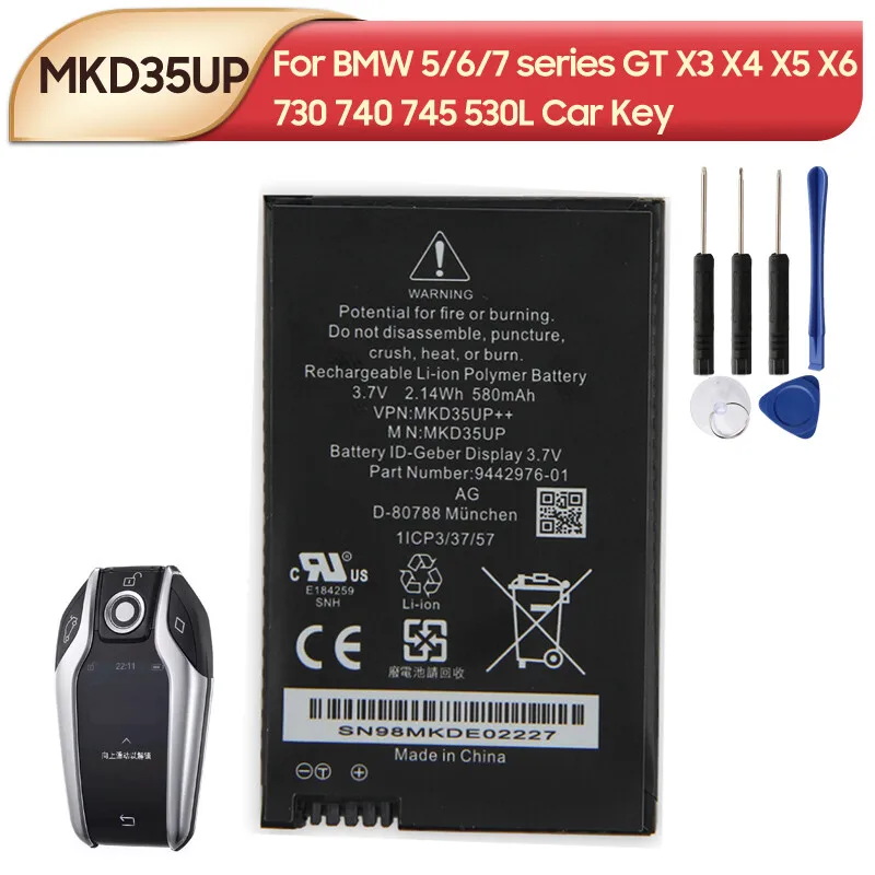 

Car Key Battery MKD35UP For BMW 5/6/7 series GT X3 X4 X5 X6 730 740 745 530L