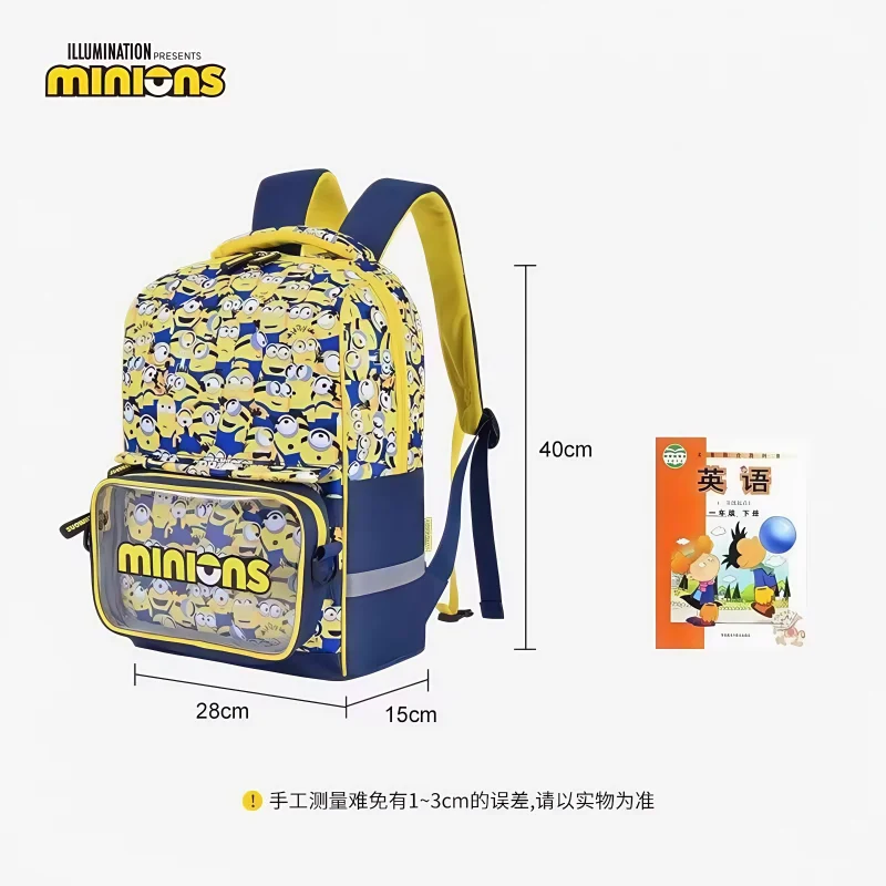 MINISO Minions Backpack Mountaineering Large Capacity Storage Bag Student Outdoor Travel Bag Boys and Girls Cartoon Holiday Gift