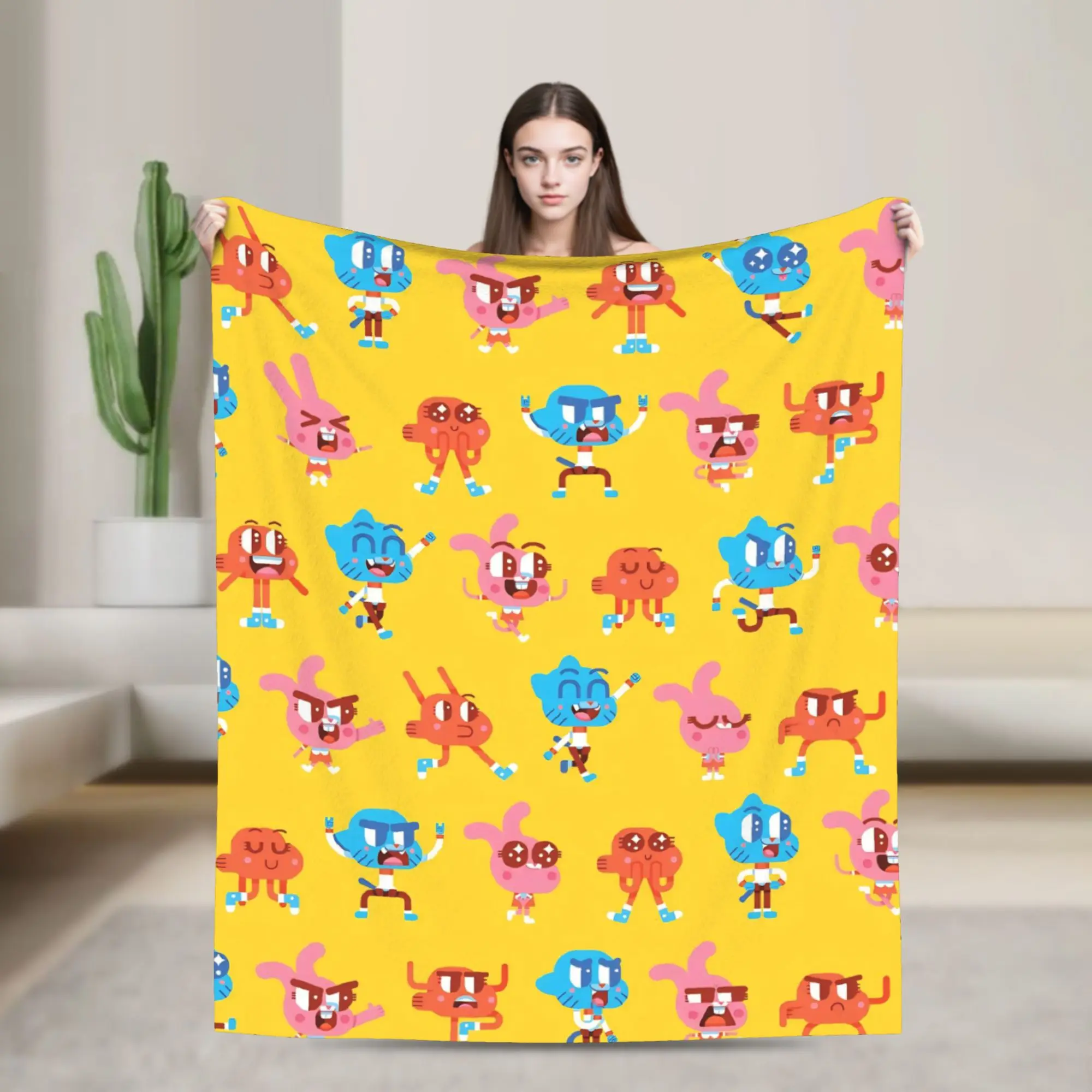 Anaise Gumballs Darwins Blankets Velvet Soft Throw Blankets for Outdoor Travel Bedspread