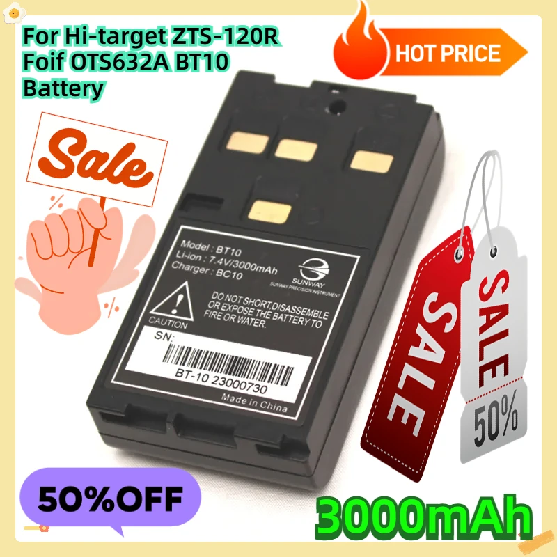 

For Hi-target ZTS-120R Foif OTS632A 7.4V 3000mAh BT10 Battery